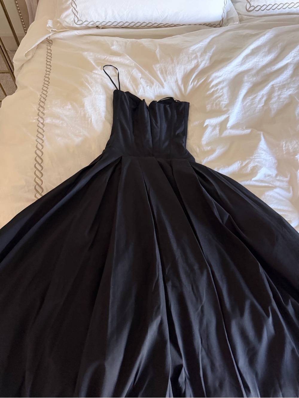 House of CB Black Strapless Ball Gown with Full Skirt